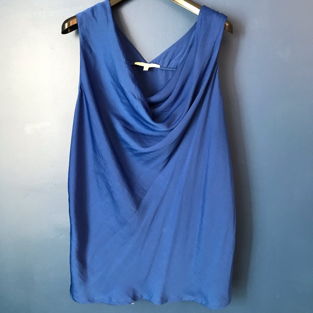 41 Hawthorn Sleeveless Scoop Neck Blouse Royal Blue Size L